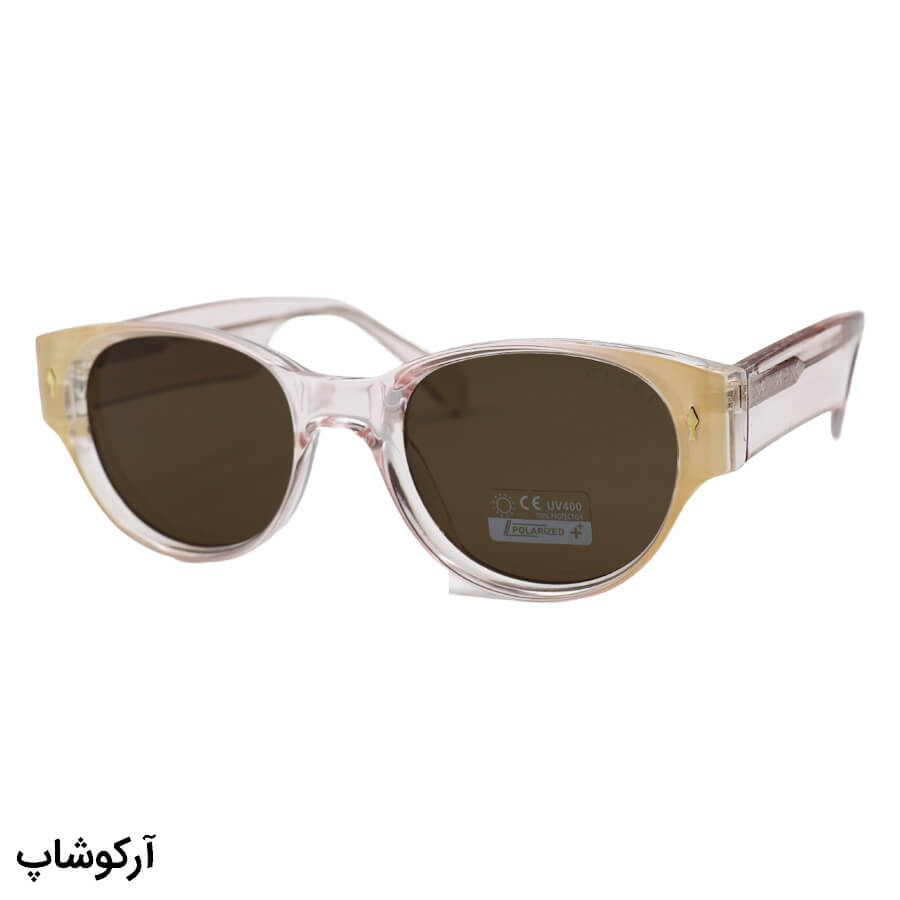 Pink-Oval-Frame-And-Pink-Handle-And-Brown-Polarized-Uv-Protection-Lens-Gucci-Sunglasses-Model-669802-C6-1 عکس از عینک آفتابی زنانه گوچی با فریم صورتی، شکل بیضی، دسته سیمدار و لنز قهوهای تیره و پلاریزه مدل 669802