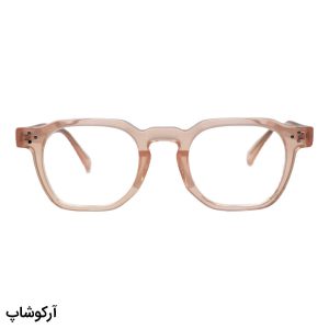 عکس از عینک طبی سلین با فریم فتوکرومیک، مربعی شکل، رنگ صورتی، دسته سیم‌دار و رنگ ثانویه (سبز تیره) مدل 52608