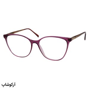 عکس از عینک طبی زنانه سلین با فریم فتوکرومیک، رنگ بنفش، شکل گربه‌ای، دسته سیم‌دار و رنگ ثانویه (بنفش تیره) مدل 88026