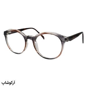 عکس از عینک طبی زنانه Mountain با فریم گرد، رنگ قهوه‌ای، دسته رنگ هاوانا، سیم‌دار و لولا فنردار مدل 62004
