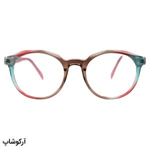 عکس از عینک طبی زنانه Mountain با فریم چند رنگ، شکل گرد، دسته رنگ صورتی، سیم‌دار و لولا فنردار مدل 62004