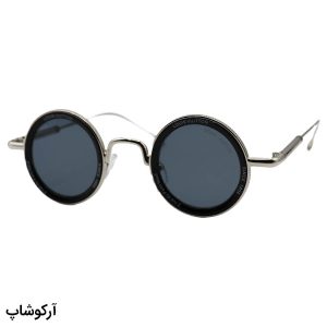 عکس از عینک آفتابی فانتزی Louis Vuitton با فریم گرد، رنگ نقره‌ای، از جنس فلزی و لنز دودی تیره مدل 25552