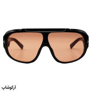 عکس از عینک دید در شب Tom Ford با فریم مشکی رنگ، شکل خلبانی و لنز رنگ نارنجی مدل 96500