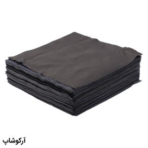 عکس از بسته 100 عددی دستمال عینک از جنس پارچه‌ای و رنگ مشکی مدل 992867