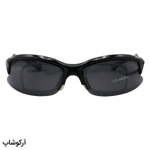 عکس از عینک ورزشی OBAOLAY با فریم مشکی، لنز دودی تیره و پلاریزه، کاور عینک طبی و تجهیزات مدل SP0879
