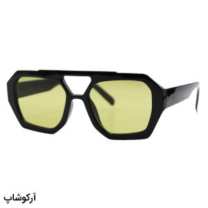 عکس از عینک دید در شب Vehla با فریم رنگ مشکی، شکل چند ضلعی و لنز زرد رنگ مدل 96300