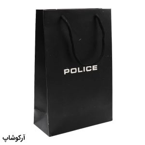 عکس از بگ، پاکت و ساک دستی هدیه عینک پلیس (POLICE) با طراحی رنگ مشکی مات مدل 992899