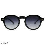 عکس از عینک آفتابی پلاریزه موسکات با فریم گرد، رنگ مشکی، دسته سیمدار و لنز دودی سایه روشن مدل P1209