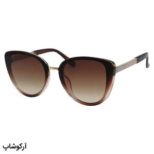 عکس از عینک آفتابی زنانه جیمی چو با فریم گربه‌ای، رنگ قهوه‌ای و دسته شاین‌دار و لنز قهوه‌ای هایلایت مدل 6859