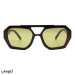 عکس از عینک دید در شب وهلا با فریم رنگ قهوهای، شکل چند ضلعی و لنز زرد رنگ مدل 96300