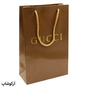 عکس از بگ، پاکت و ساک دستی هدیه عینک گوچی (GUCCI) با طراحی رنگ قهوه ای مدل 992904