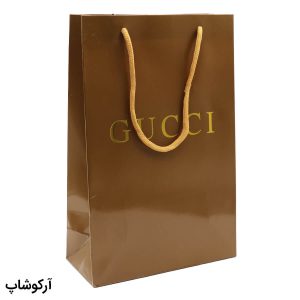 عکس از بگ، پاکت و ساک دستی هدیه عینک گوچی (GUCCI) با طراحی رنگ قهوه ای مدل 992904