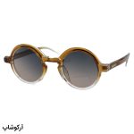 عکس از عینک آفتابی پلاریزه Moscot با فریم گرد، رنگ قهوهای، دسته سیمدار و لنز قهوهای هایلایت مدل P1206