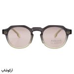 عکس از عینک آفتابی پلاریزه موسکات با فریم گرد، رنگ قهوهای، دسته سیمدار و لنز قهوهای روشن مدل P1209