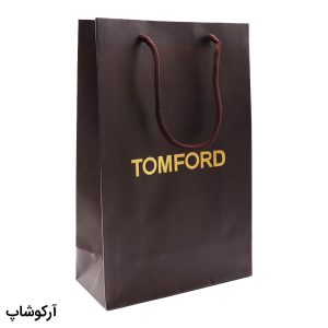 عکس از بگ، پاکت و ساک دستی هدیه عینک تام فورد (TOM FORD) با طراحی رنگ قهوه ای مدل 992896
