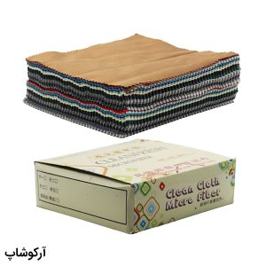 عکس از بسته 100 عددی دستمال عینک از جنس میکروفایبر و ترکیب چند رنگ مدل 992868