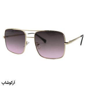 عکس از عینک آفتابی دیتیای با فریم شکل مربعی، طلایی رنگ، عدسی قهوه‌ای سایه روشن و دسته فنری مدل 1003