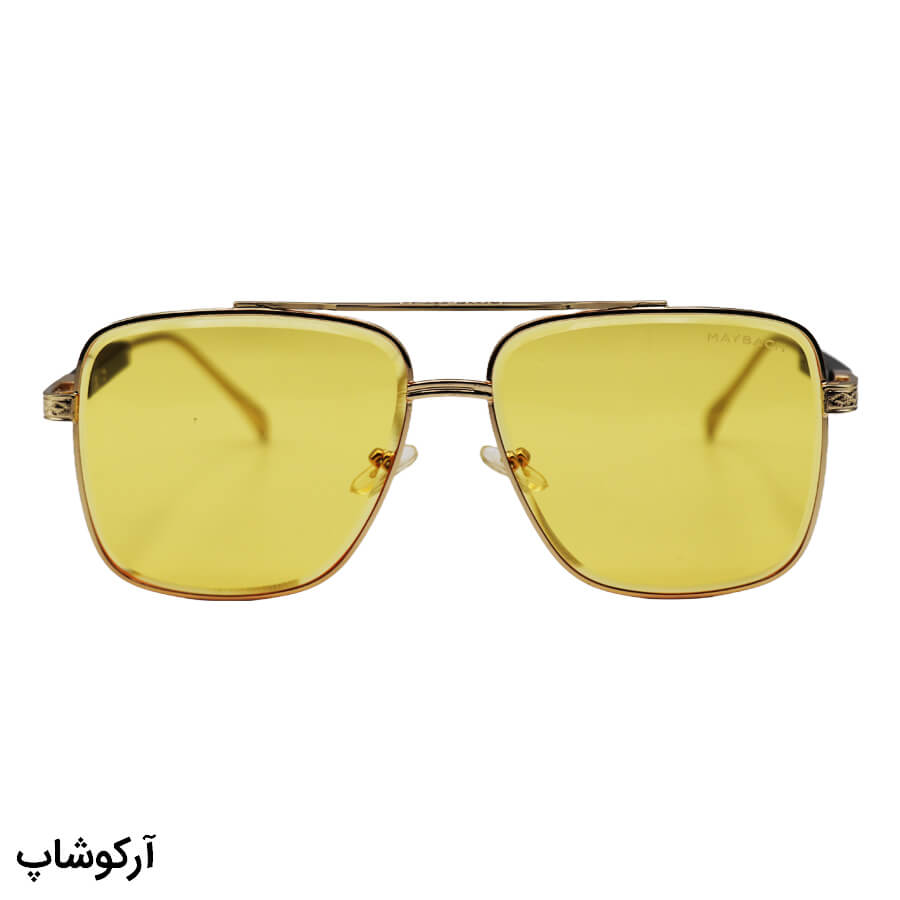 Golden-Square-Frame-And-Golden-Handle-And-Yellow-Uv-Protection-Lens-Maybach-Night-View-Eyewear-Model-010-Ye-1 عکس از عینک دید در شب لاکچری maybach با فریم مربعی شکل، طلایی رنگ و لنز زرد رنگ مدل 010