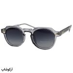 عکس از عینک آفتابی پلاریزه Moscot با فریم گرد، رنگ طوسی، دسته سیم دار و لنز دودی سایه روشن مدل P1209
