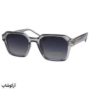 عکس از عینک آفتابی موسکات با فریم مربعی، طوسی رنگ، دسته سیم دار و لنز دودی گرادینت و پلاریزه مدل P1203