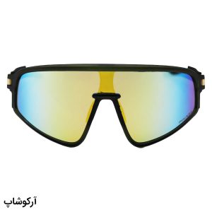 عکس از عینک ورزشی اوکلی با فریم رنگ سبز مات، بیس دار و لنز آینه‌ای و چند رنگ مدل OO9404-0335 126