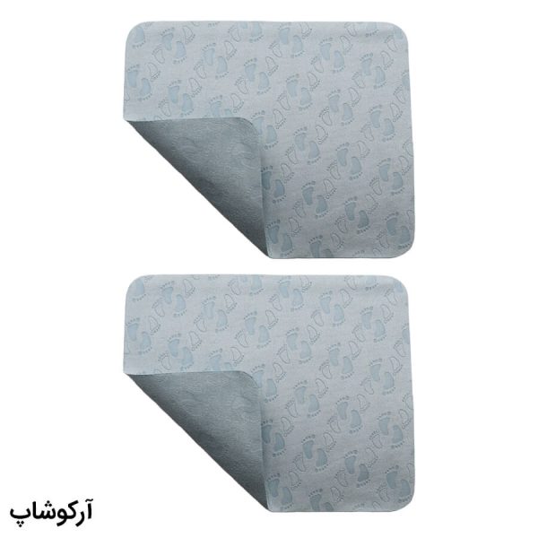 عکس از بسته 2 عددی دستمال عینک از جنس میکروفایبر، رنگ آبی و طرح دار کد 992887-2