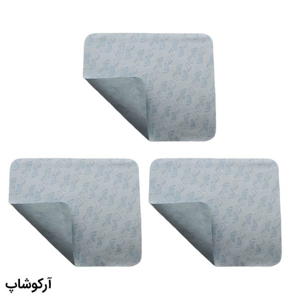 عکس از بسته 3 عددی دستمال عینک از جنس میکروفایبر، رنگ آبی و طرح دار کد 992887-3