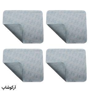 عکس از بسته 4 عددی دستمال عینک از جنس میکروفایبر، رنگ آبی و طرح دار کد 992887-4