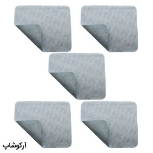 عکس از بسته 5 عددی دستمال عینک از جنس میکروفایبر، رنگ آبی و طرح دار کد 992887-5
