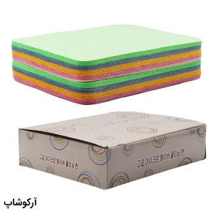 عکس از بسته 100 عددی دستمال عینک از جنس میکروفایبر و با ترکیب رنگ آبی، سبز، زرد و صورتی مدل 992879