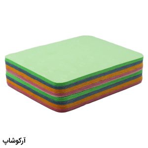 عکس از بسته 100 عددی دستمال عینک از جنس میکروفایبر و با ترکیب رنگ آبی، سبز، زرد و صورتی مدل 992879