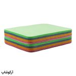 عکس از بسته 100 عددی دستمال عینک از جنس میکروفایبر و با ترکیب رنگ آبی، سبز، زرد و صورتی مدل 992879