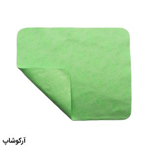 عکس از دستمال عینک از جنس میکروفایبر، رنگ سبز و طرح دار کد 992884-1