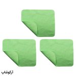 عکس از بسته 3 عددی دستمال عینک از جنس میکروفایبر، رنگ سبز و طرح دار کد 992884-3