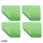 عکس از بسته 4 عددی دستمال عینک از جنس میکروفایبر، رنگ سبز و طرح دار کد 992884-4