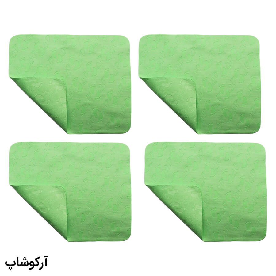 Microfiber-Green-Eyewear-Tissues-Model-992884-4-1 عکس از بسته 4 عددی دستمال عینک از جنس میکروفایبر، رنگ سبز و طرح دار کد 992884-4