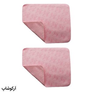 عکس از عکس از بسته 2 عددی دستمال عینک از جنس میکروفایبر، رنگ صورتی و طرح دار کد 992885-2