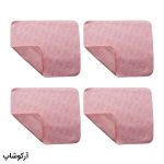 عکس از بسته 4 عددی دستمال عینک از جنس میکروفایبر، رنگ صورتی و طرح دار کد 992885-4