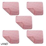 عکس از بسته 5 عددی دستمال عینک از جنس میکروفایبر، رنگ صورتی و طرح دار کد 992885-5