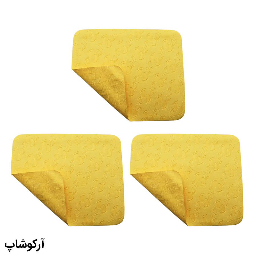 Microfiber-Yellow-Eyewear-Tissues-Model-992886-3-1 عکس از بسته 3 عددی دستمال عینک از جنس میکروفایبر، رنگ زرد و طرح دار کد 992886-3