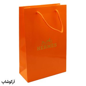 عکس از بگ، پاکت و ساک دستی هدیه عینک هرمس (Hermes) با طراحی رنگ نارنجی مدل 992894