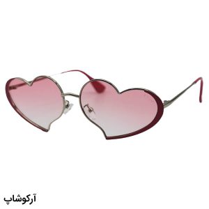 عکس از عینک دید در شب زنانه Dior با فریم قلبی شکل، رنگ نقره ای و لنز صورتی سایه روشن مدل 80220