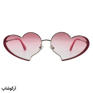 عکس از عینک دید در شب زنانه Dior با فریم قلبی شکل، رنگ نقره ای و لنز صورتی سایه روشن مدل 80220