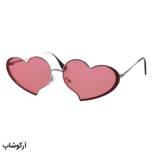عکس از عینک دید در شب زنانه دیور با فریم قلبی شکل، رنگ نقره ای و لنز صورتی رنگ مدل 80220