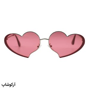 عکس از عینک دید در شب زنانه دیور با فریم قلبی شکل، رنگ نقره ای و لنز صورتی رنگ مدل 80220