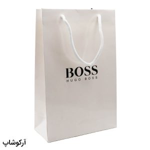 عکس از بگ، پاکت و ساک دستی هدیه عینک هوگو باس (HUGO BOSS) با طراحی رنگ سفید مدل 992898