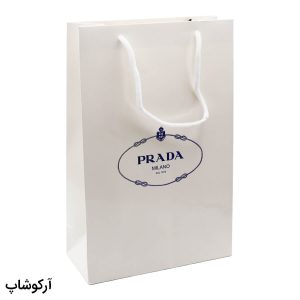 عکس از بگ، پاکت و ساک دستی هدیه عینک پرادا (PRADA) با طراحی رنگ سفید مدل 992911
