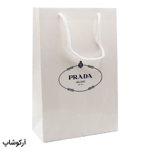 عکس از بگ، پاکت و ساک دستی هدیه عینک پرادا (PRADA) با طراحی رنگ سفید مدل 992911