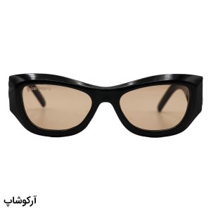 عکس از عینک آفتابی فانتزی Palm Angels با فریم مستطیلی، رنگ مشکی، دسته پهن و لنز قهوه‌ای مدل 6170