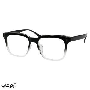 عکس از عینک طبی با فریم شکل مربعی، از جنس TR، رنگ مشکی و لنز بلوکات و قابل تعویض TR86012
